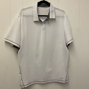 MSX Men's Size XL Quick Dry No Iron White Black Golf Polo Shirt Short Sleeve